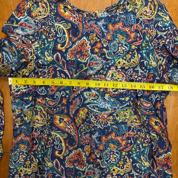 J. McLaughlin Womens Top Size S Modal Silk Floral Paisley Fairy Boho Peasant - Picture 8 of 11